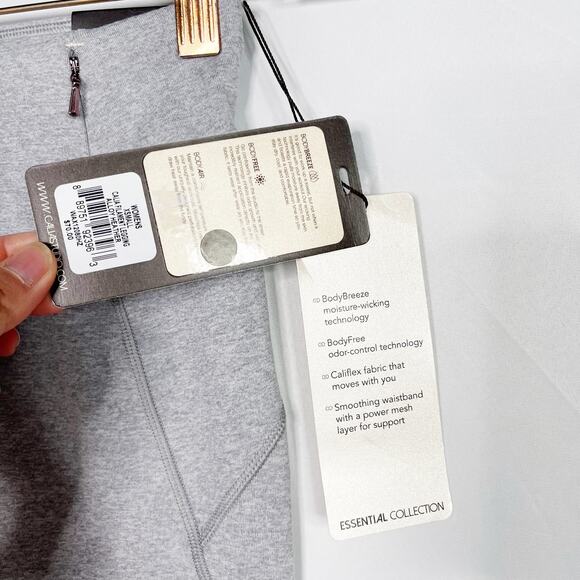 New Calia XS High Waist Filament 7/8 Leggings Alloy Heather Gray White Essential - Picture 7 of 14